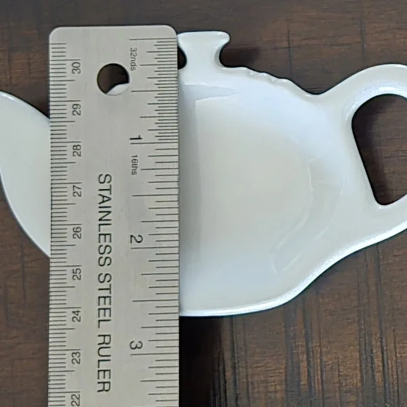 Reserved For Scottiebennett White Teabag Holder / Spoon Rest Le Creuset New - Picture 6 of 6